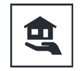 Holding a house icon