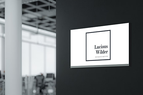 Lucious Wilder Insurance Services logo printed on a frame